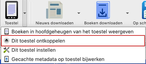 Toestel ontkoppelen in Calibre